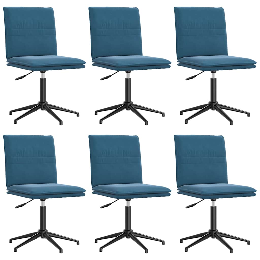 Spisestuestole 6 stk. Blue Velvet