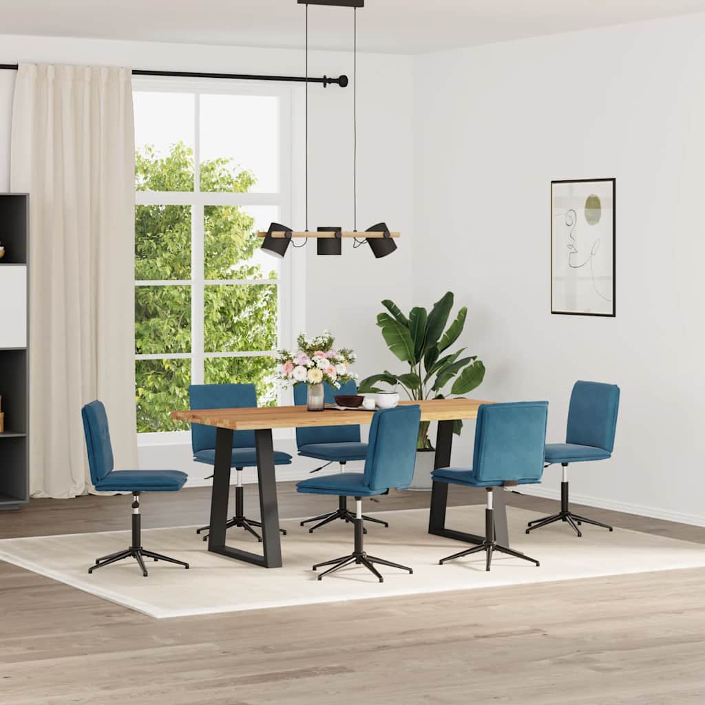Spisestuestole 6 stk. Blue Velvet