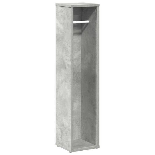 Badezimmerschrank mit Rollenhalter Betongrau 20,5x20x90 cm