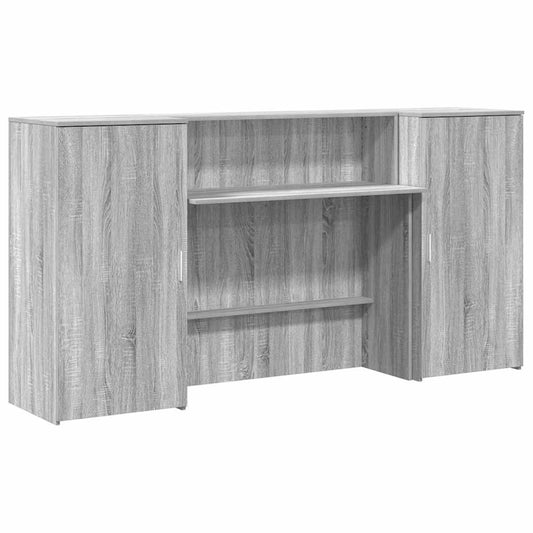 Empfangstheke Grau Sonoma 200x50x103,5 cm Holzwerkstoff