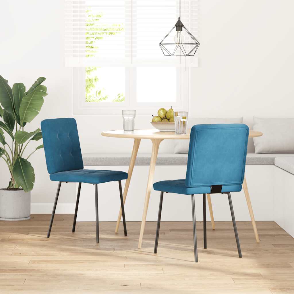 Spisestuestole 2 stk. Blue Velvet