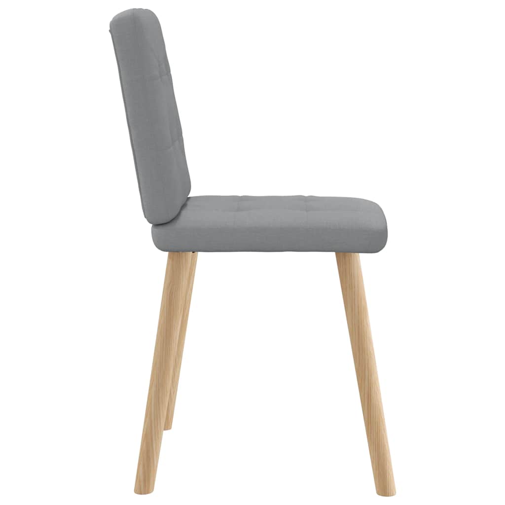 Spisestuestole 2 stk Lysegrå Stof