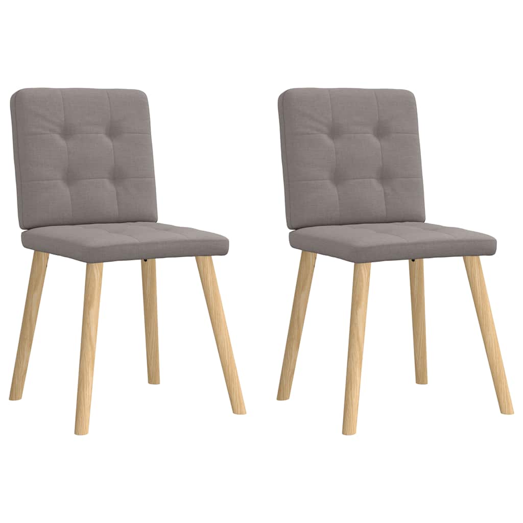 Spisestuestole 2 stk Taupe Stof