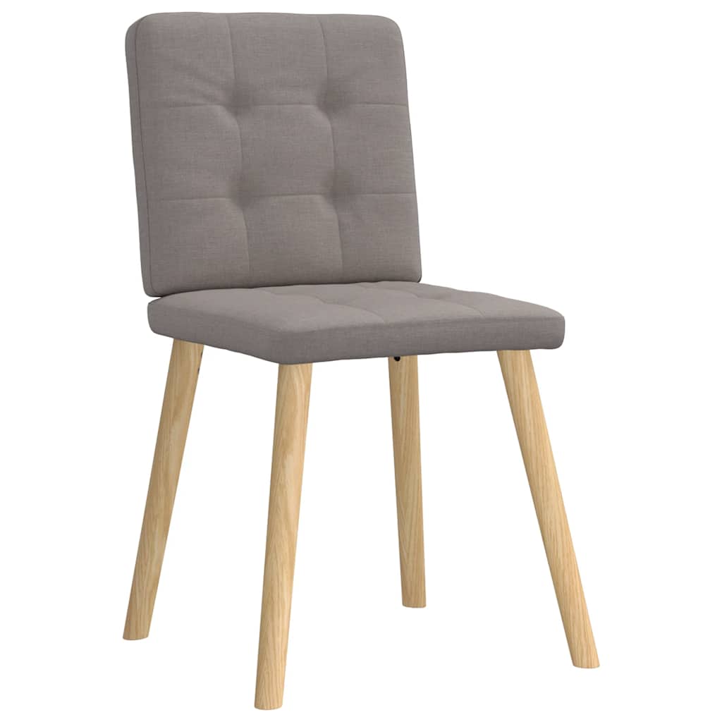 Spisestuestole 2 stk Taupe Stof