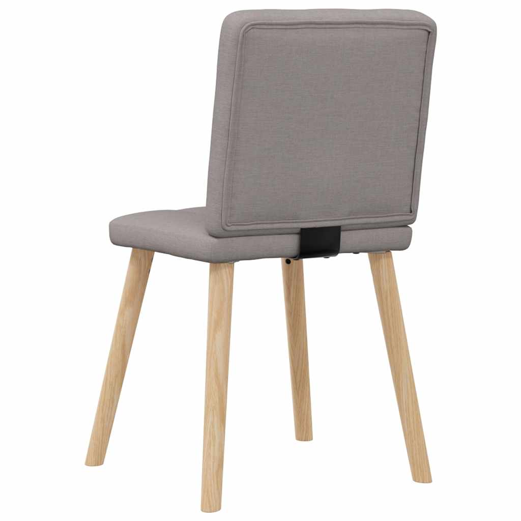 Spisestuestole 2 stk Taupe Stof