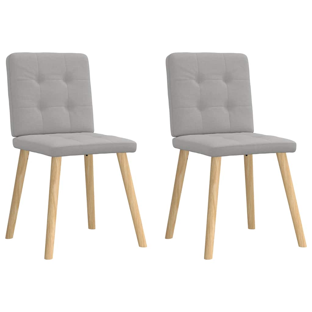 Spisestuestole 2 stk Cloud Grey Stof