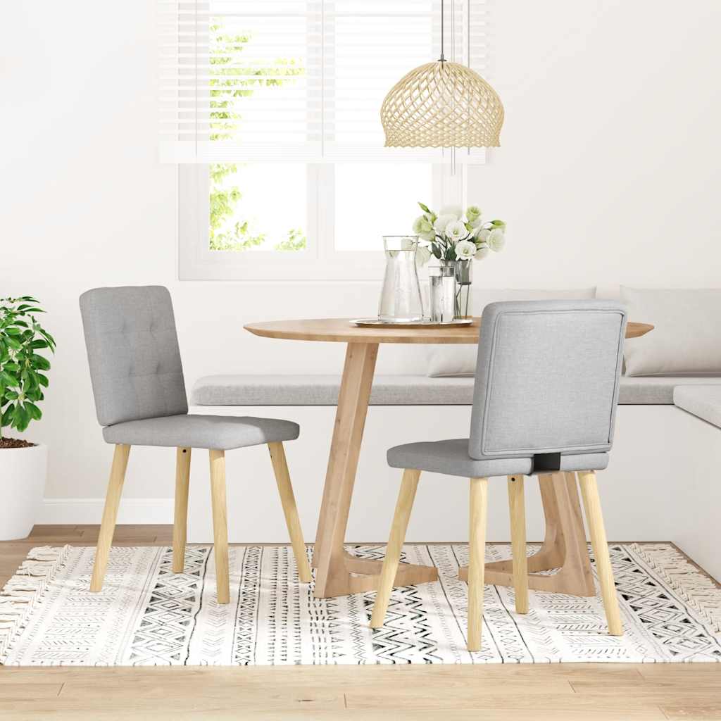 Spisestuestole 2 stk Cloud Grey Stof