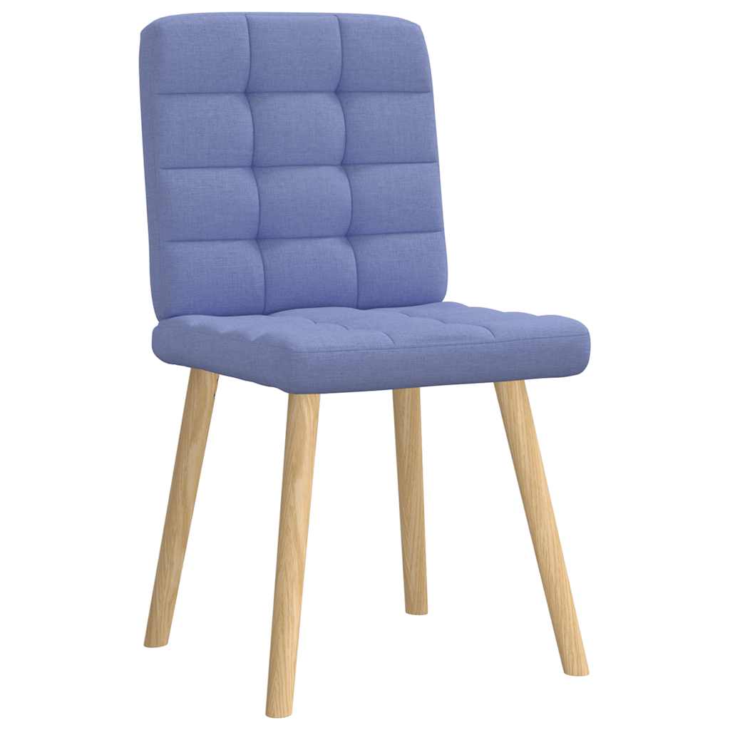 Spisestuestole 2 stk Denim Blå Stof