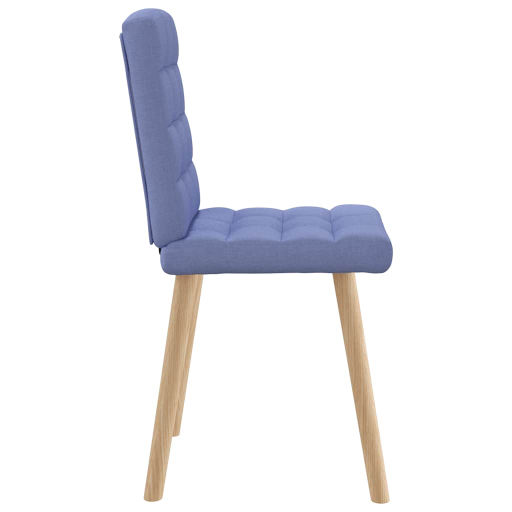 Spisestuestole 2 stk Denim Blå Stof