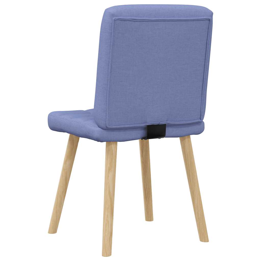 Spisestuestole 2 stk Denim Blå Stof