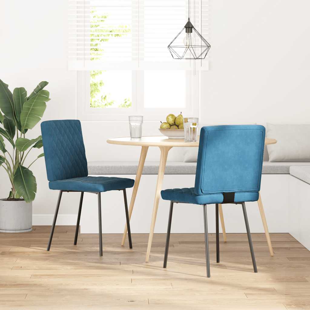 Spisestuestole 2 stk. Blue Velvet
