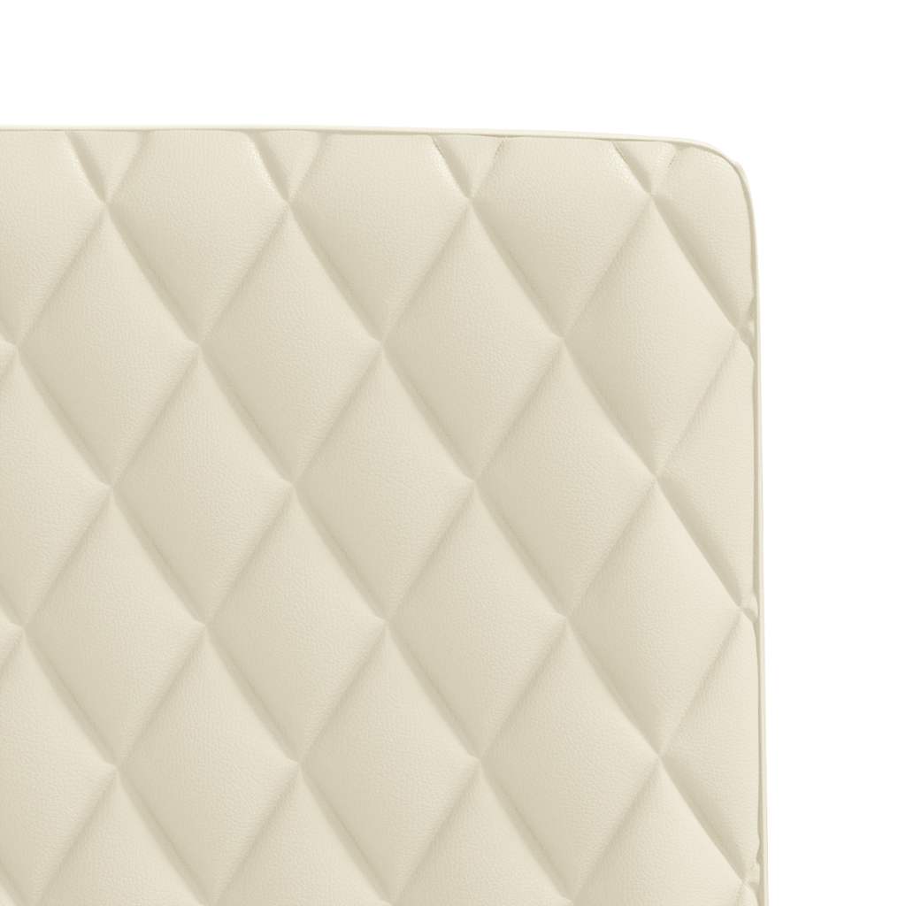 Spisestuestole 2 stk Creme imiteret læder
