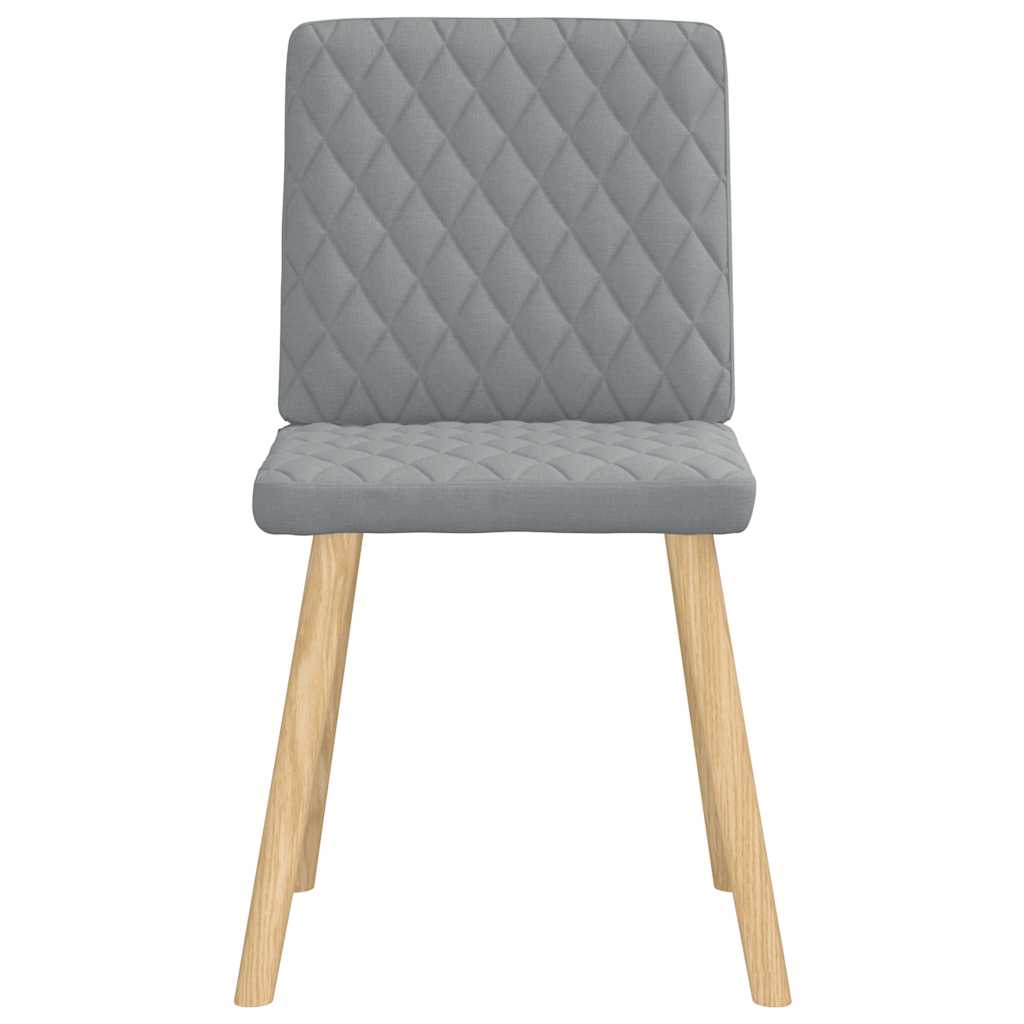 Spisestuestole 2 stk Lysegrå Stof