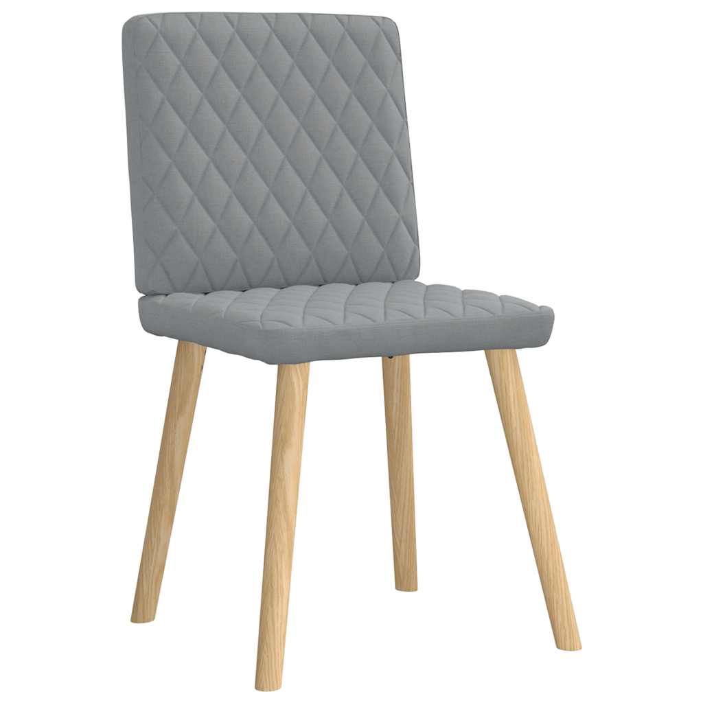 Spisestuestole 2 stk Lysegrå Stof