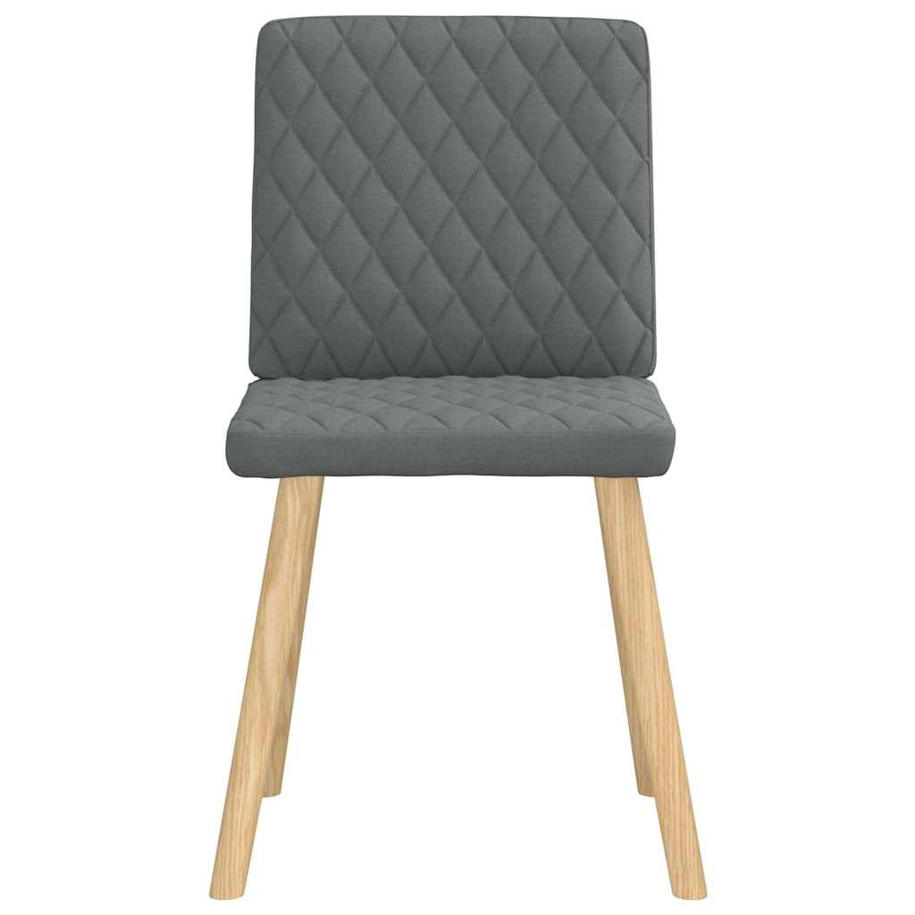 Spisestuestole 2 stk Mørkegrå Stof