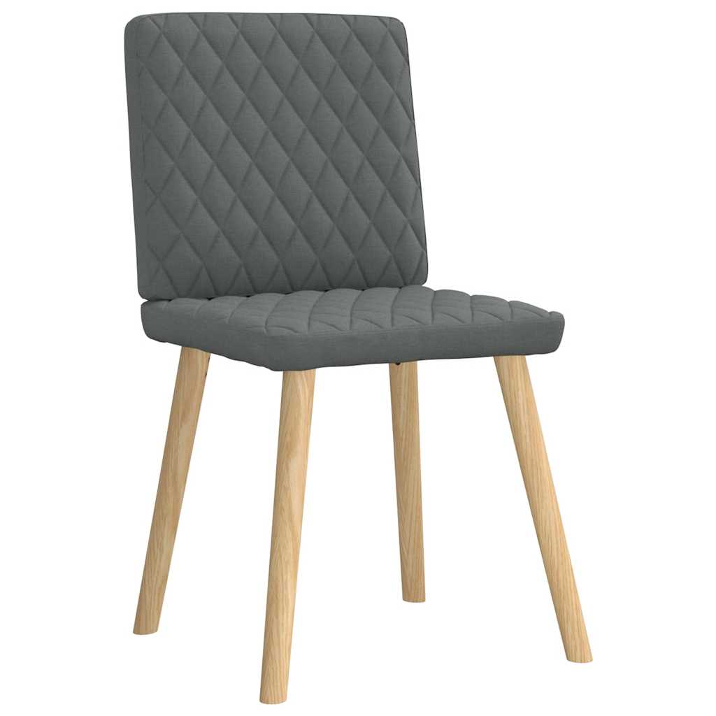Spisestuestole 2 stk Mørkegrå Stof