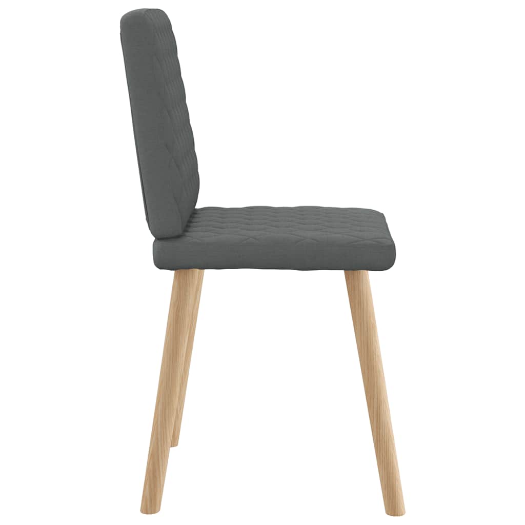 Spisestuestole 2 stk Mørkegrå Stof