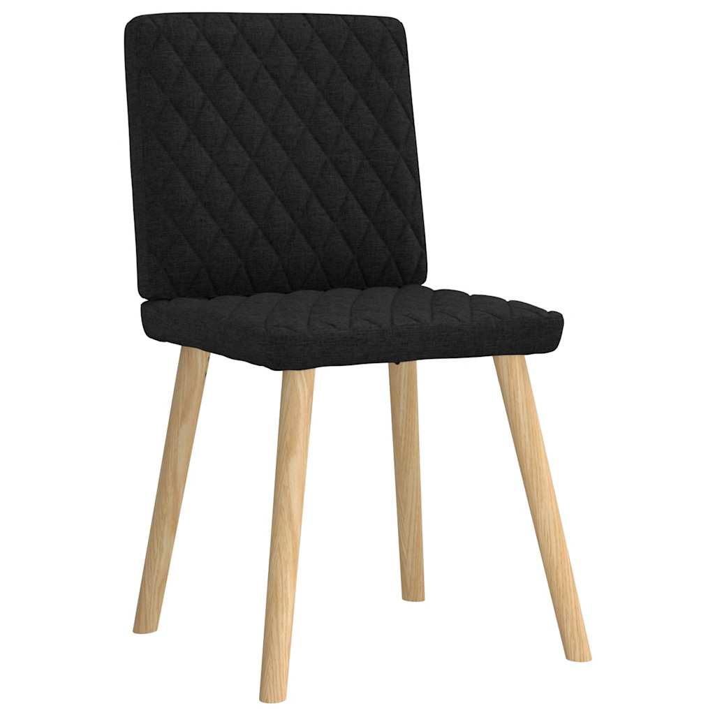 Spisestuestole 2 stk. Sort Stof