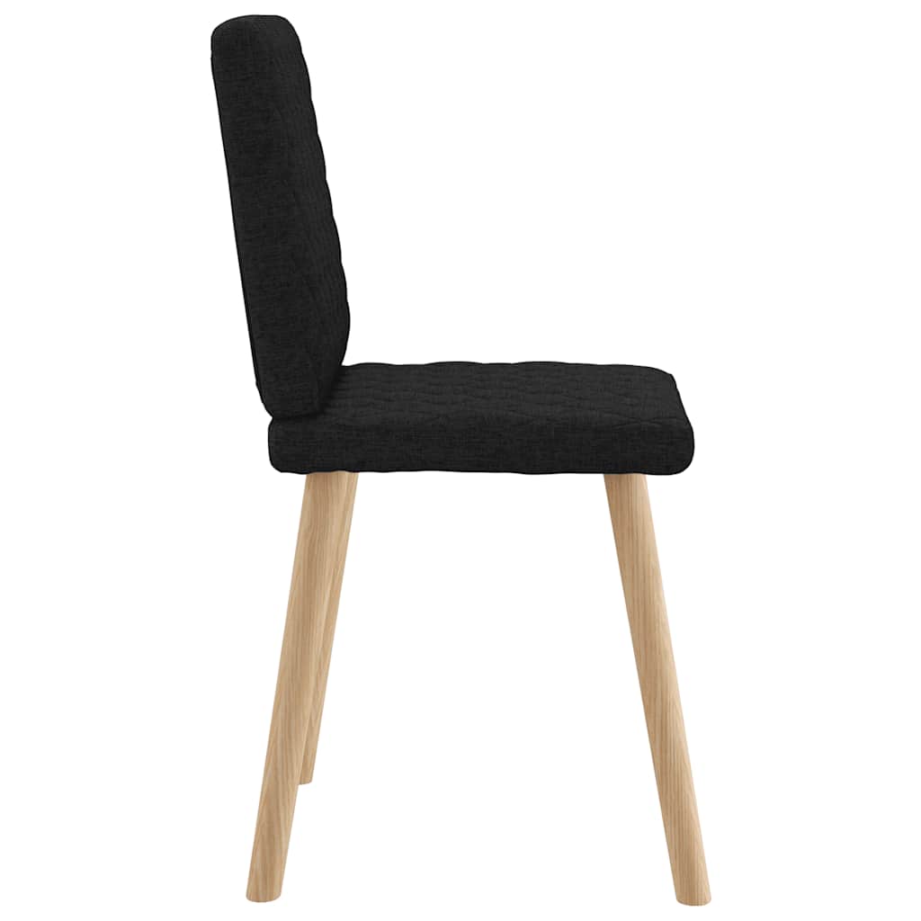 Spisestuestole 2 stk. Sort Stof