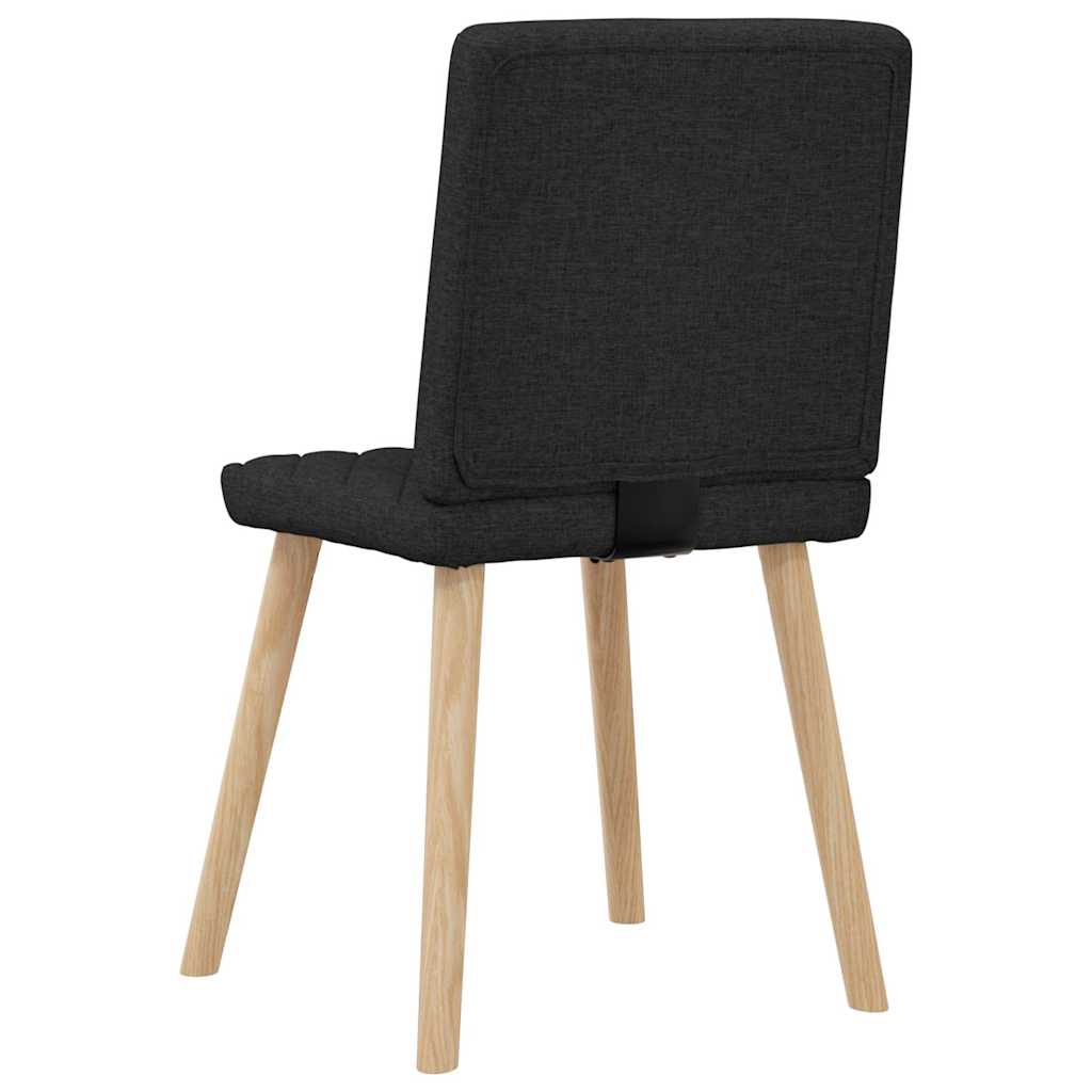 Spisestuestole 2 stk. Sort Stof