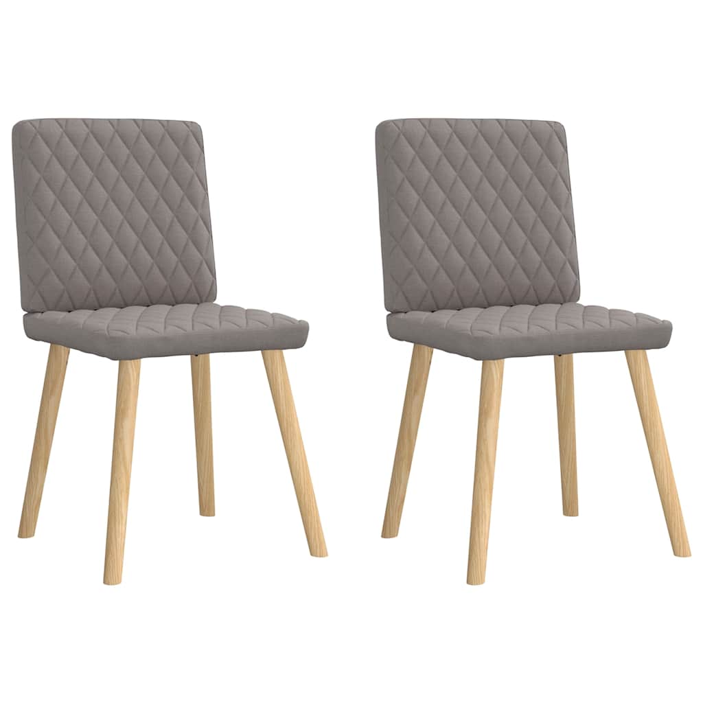 Spisestuestole 2 stk Taupe Stof