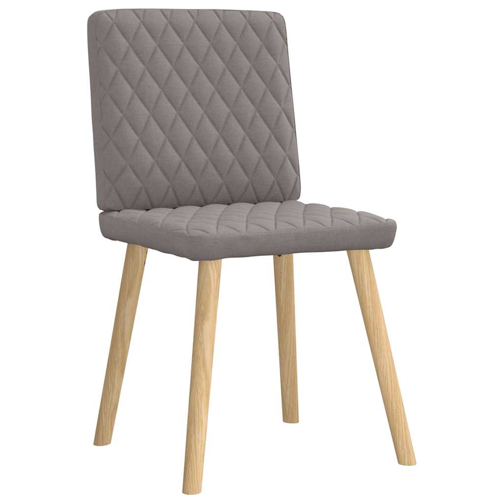 Spisestuestole 2 stk Taupe Stof