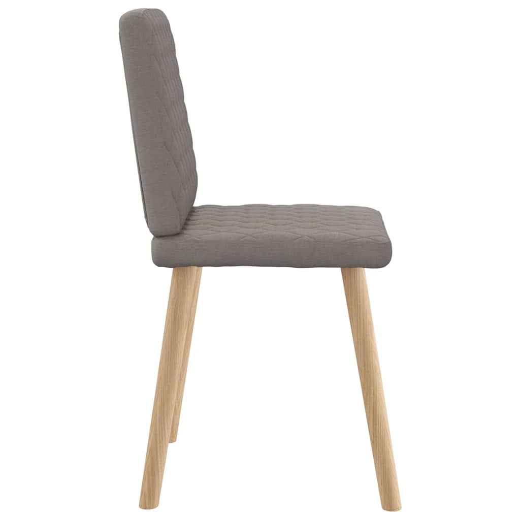 Spisestuestole 2 stk Taupe Stof