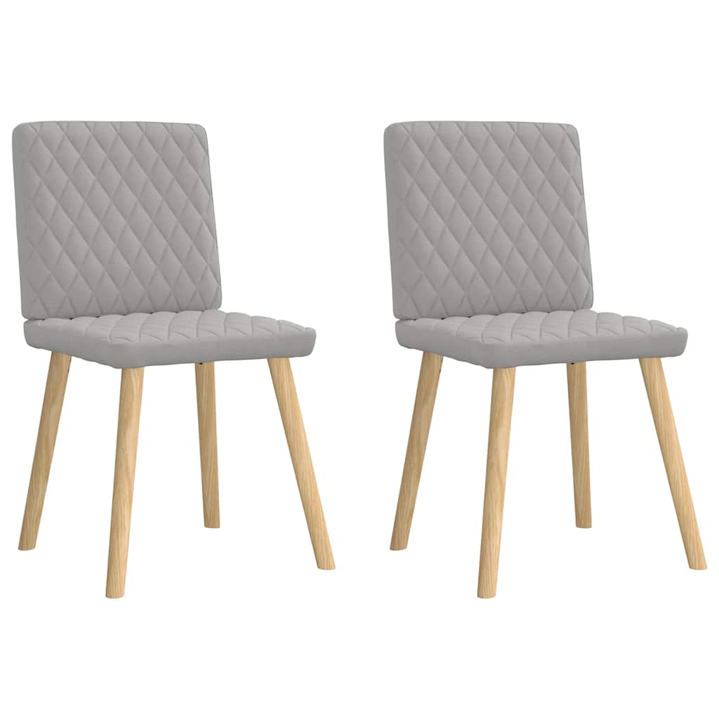 Spisestuestole 2 stk Cloud Grey Stof