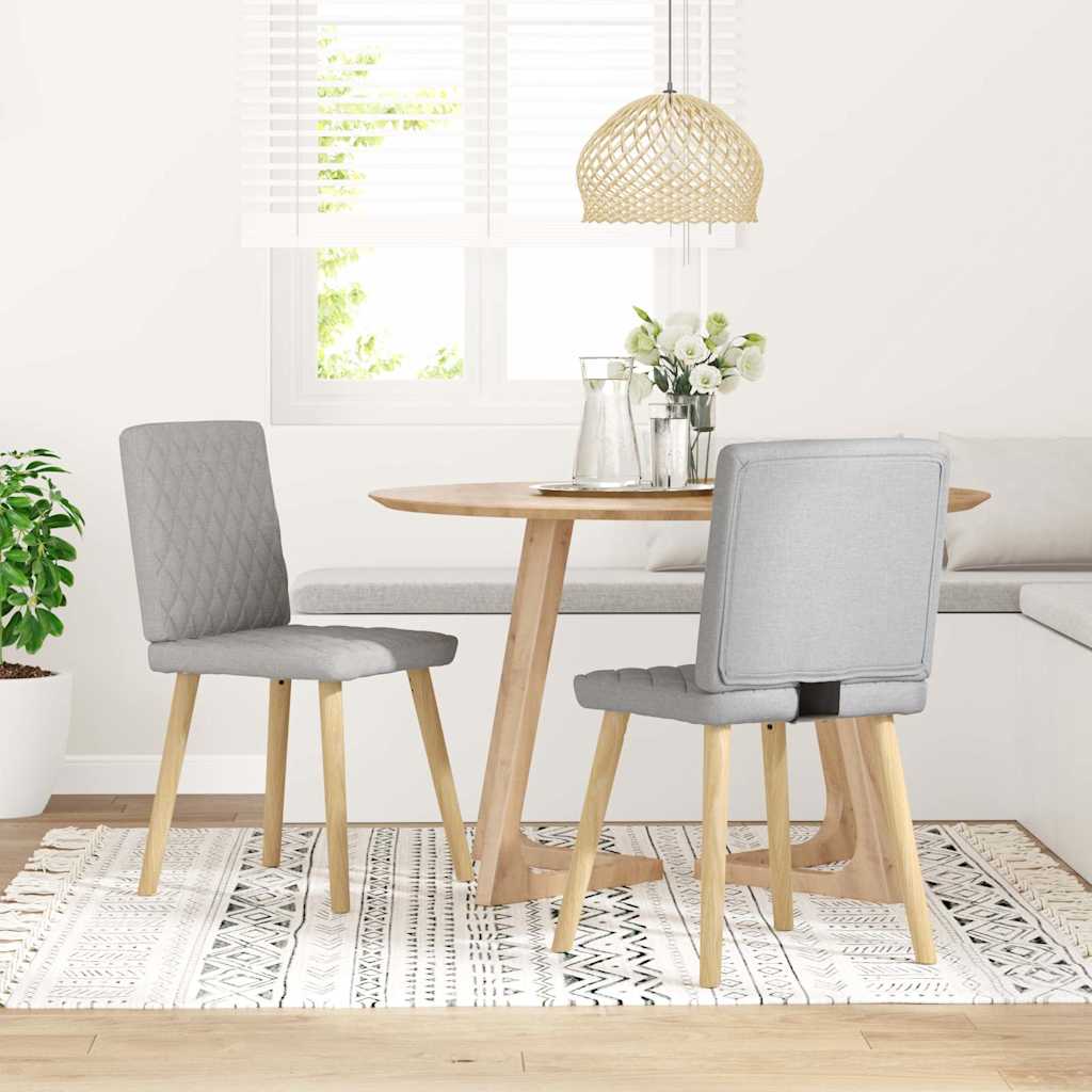 Spisestuestole 2 stk Cloud Grey Stof