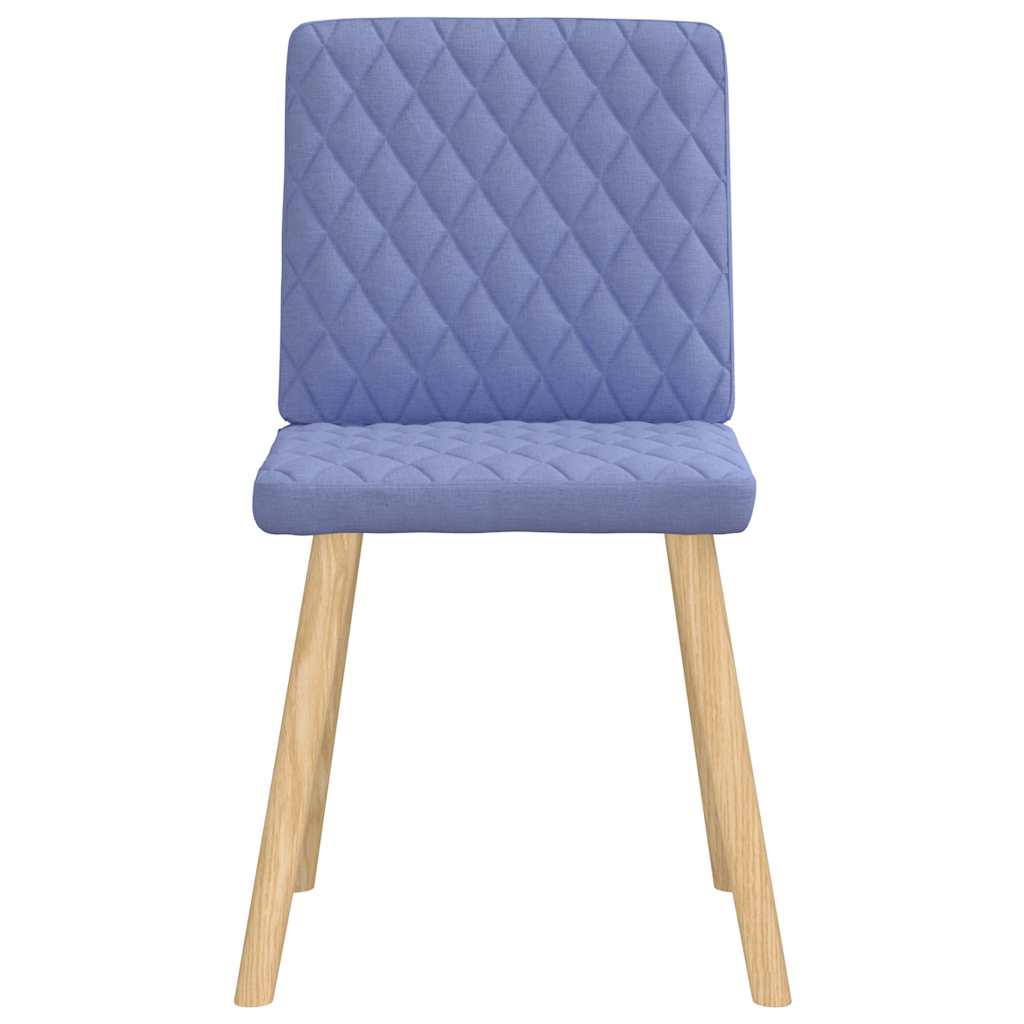 Spisestuestole 2 stk Denim Blå Stof