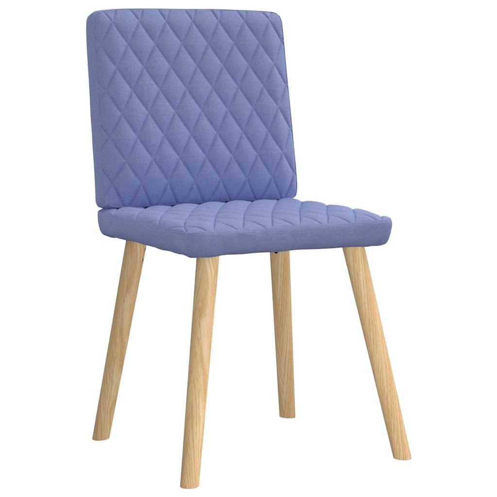 Spisestuestole 2 stk Denim Blå Stof