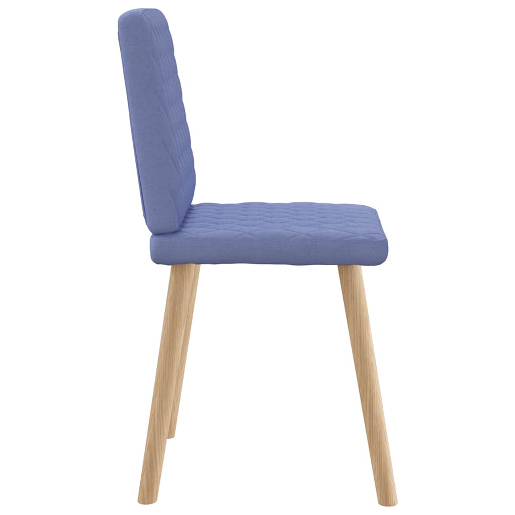 Spisestuestole 2 stk Denim Blå Stof