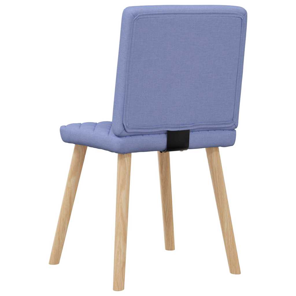 Spisestuestole 2 stk Denim Blå Stof