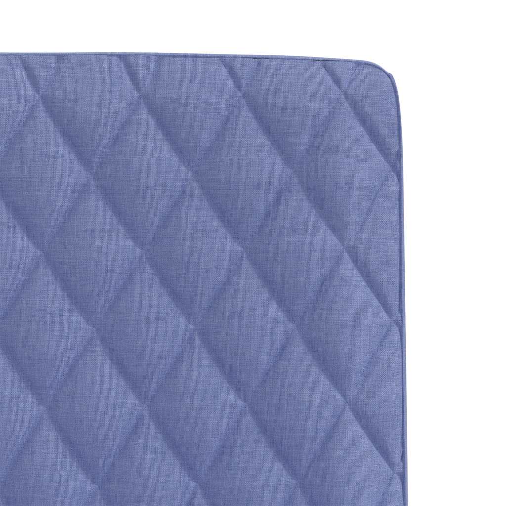Spisestuestole 2 stk Denim Blå Stof