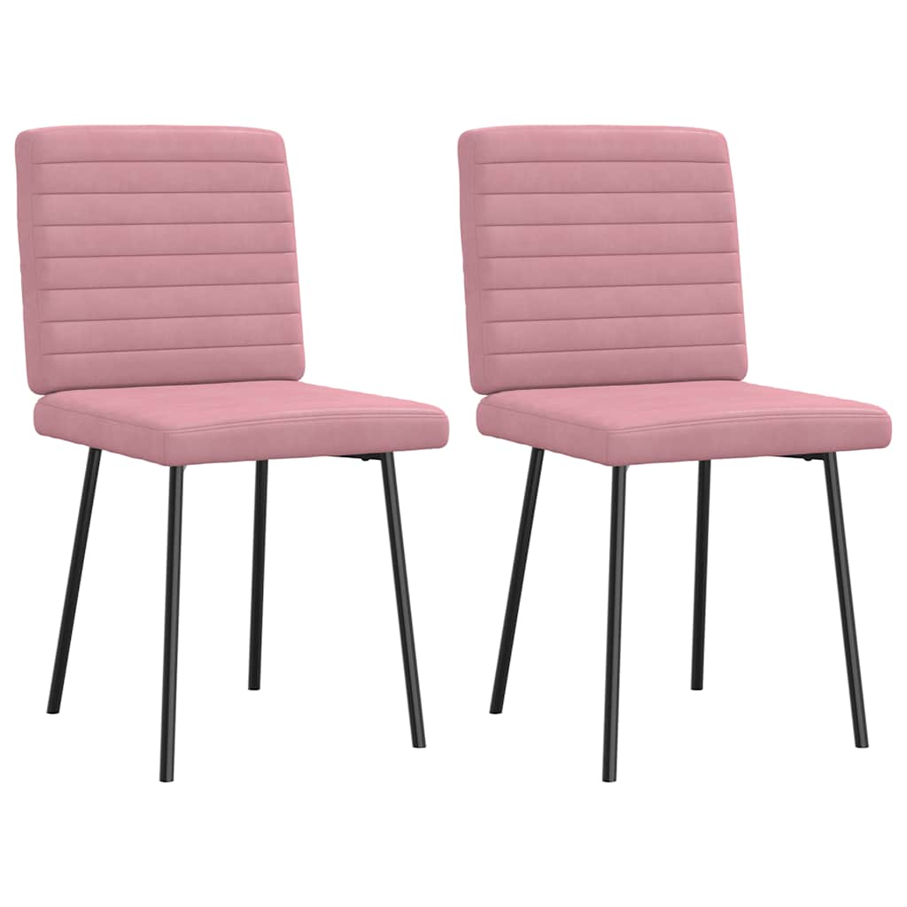 Spisestuestole 2 stk Pink Velvet