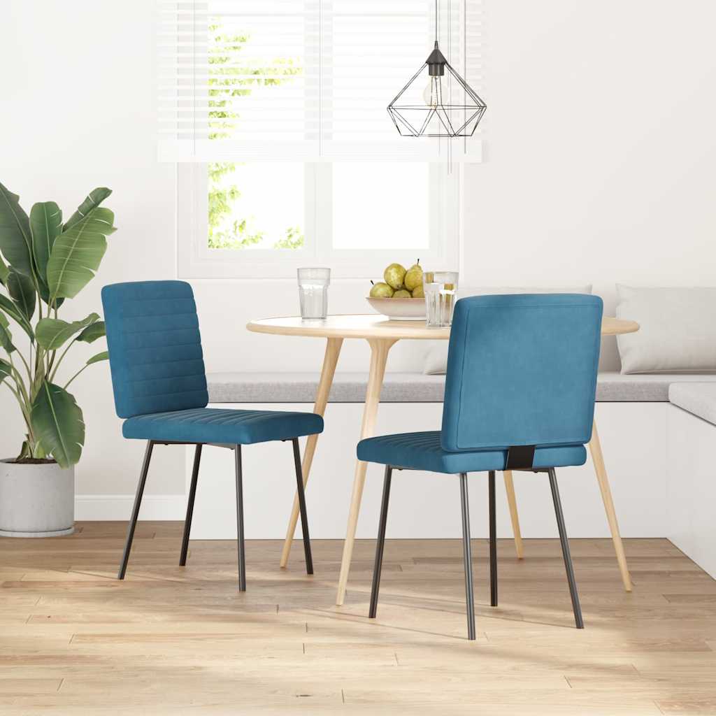 Spisestuestole 2 stk. Blue Velvet