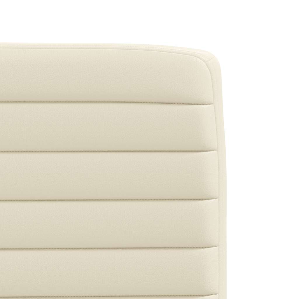 Spisestuestole 2 stk Creme imiteret læder