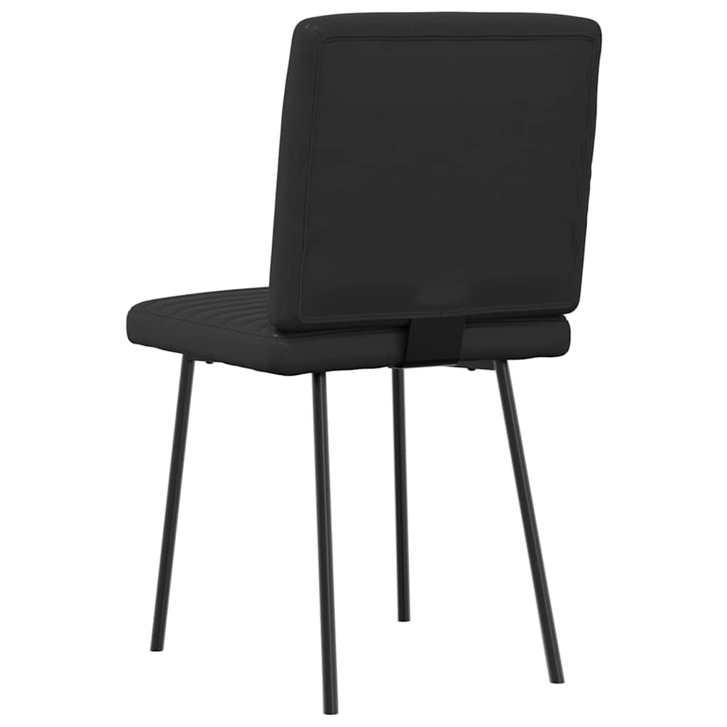 Spisestuestole 2 stk. Sort kunstlæder