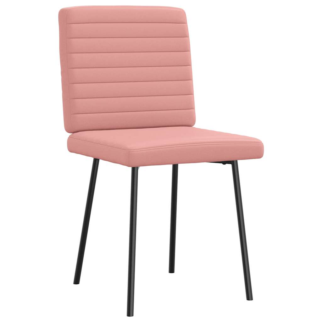Spisestuestole 2 stk Pink imiteret læder
