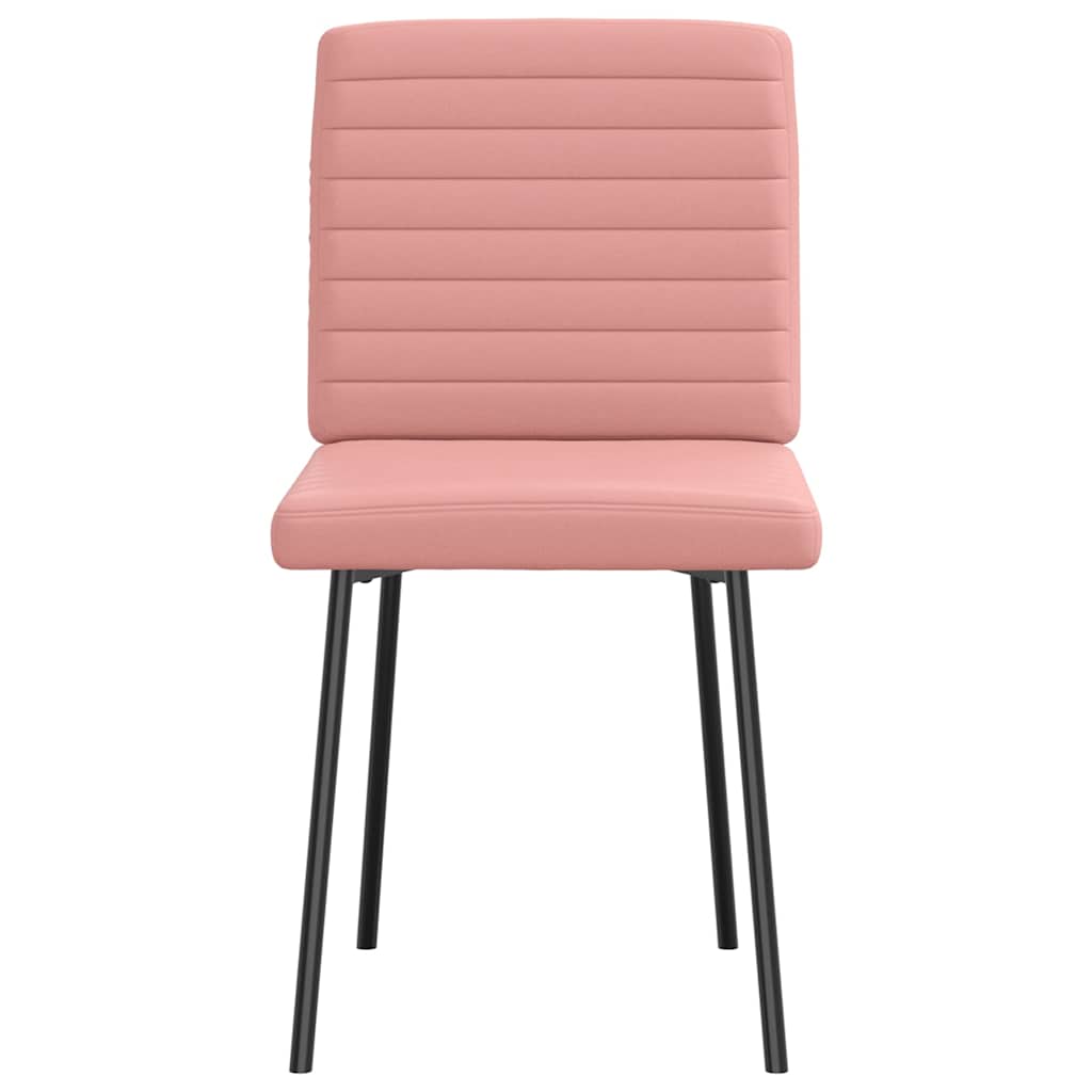 Spisestuestole 2 stk Pink imiteret læder