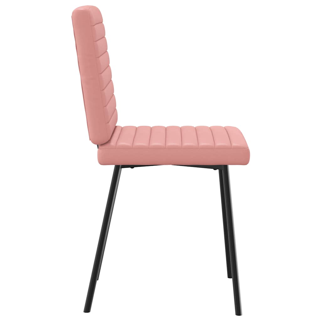 Spisestuestole 2 stk Pink imiteret læder