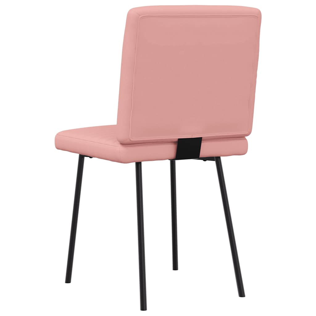 Spisestuestole 2 stk Pink imiteret læder