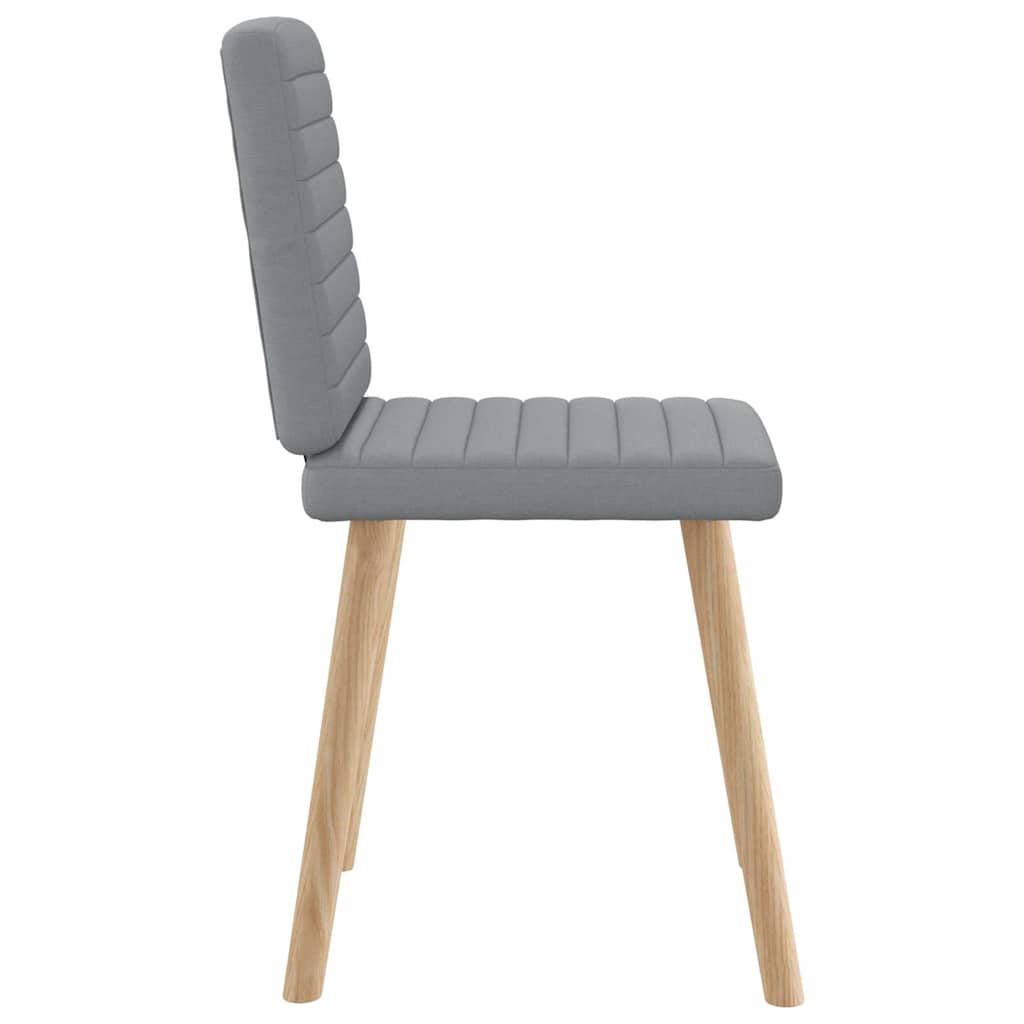 Spisestuestole 2 stk Lysegrå Stof