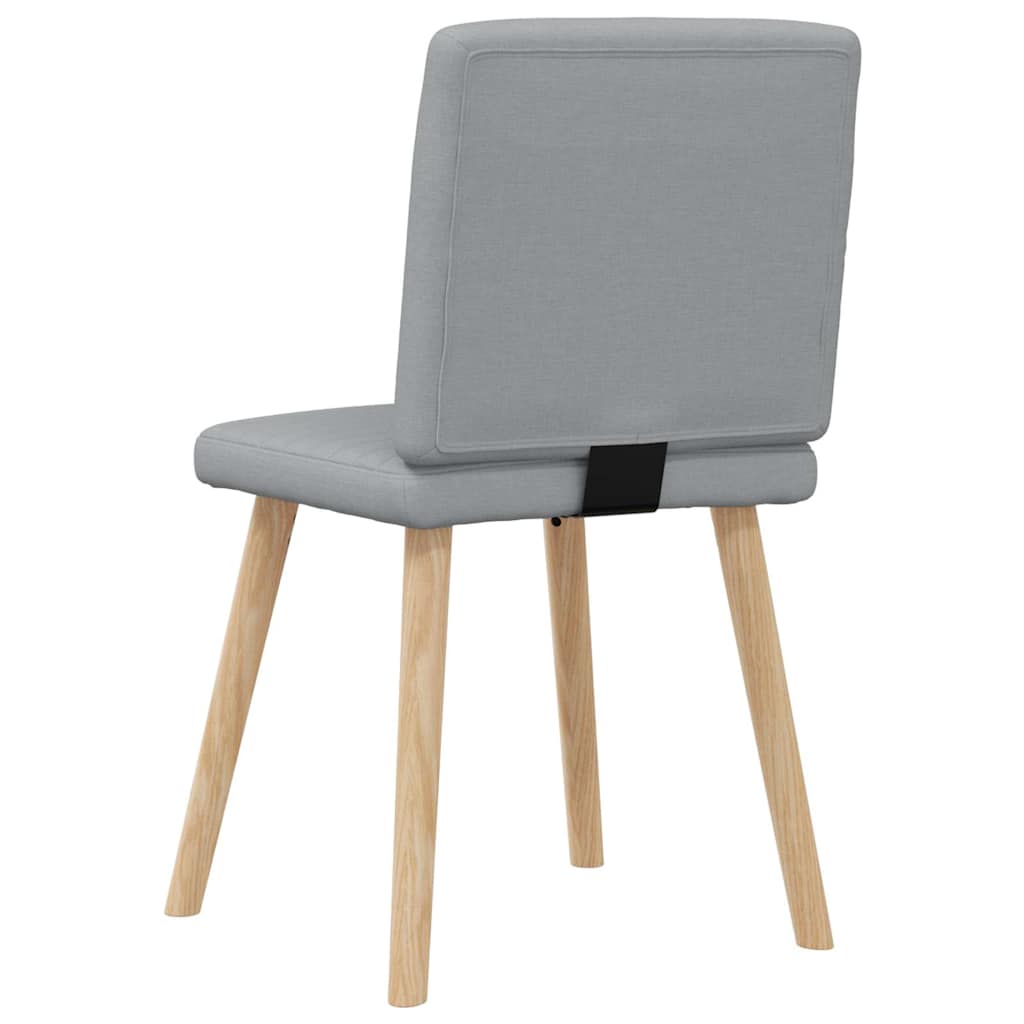 Spisestuestole 2 stk Lysegrå Stof