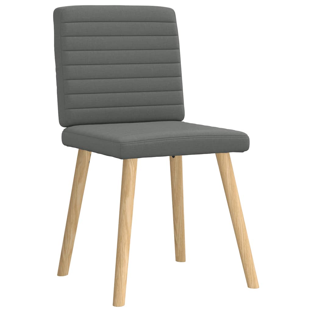 Spisestuestole 2 stk Mørkegrå Stof
