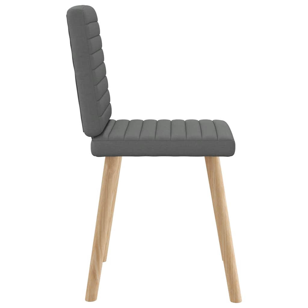Spisestuestole 2 stk Mørkegrå Stof