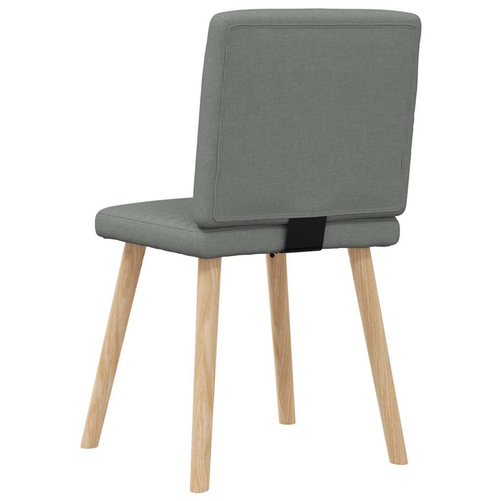 Spisestuestole 2 stk Mørkegrå Stof