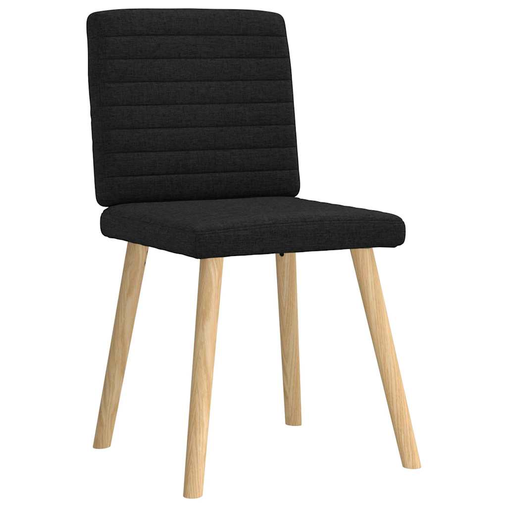 Spisestuestole 2 stk. Sort Stof
