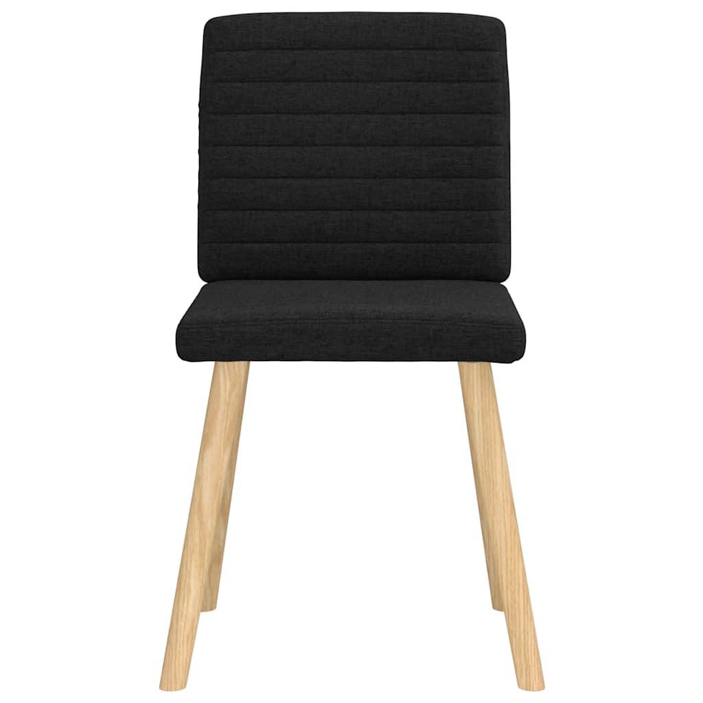 Spisestuestole 2 stk. Sort Stof
