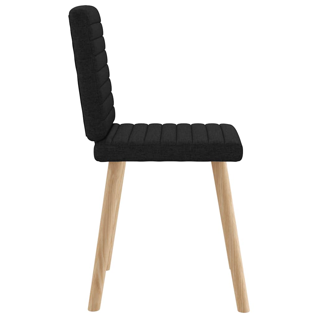 Spisestuestole 2 stk. Sort Stof